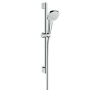 Hansgrohe Conjunto de ducha Croma Select E – EcoSmart 9 l/min, barra 65 cm – Blanco/Cromo