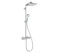 Hansgrohe Conjunto de ducha a pared Crometta E 240 – termostato, ducha lluvia 240x240 mm, cromo