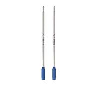 Cross 8511-2 Recambio estándar original para bolígrafos, punta media, adecuado para la mayoría de bolígrafos Cross, paquete de 2, azul