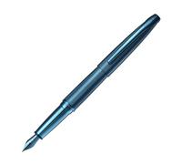 Cross 886-45MJ Pluma Estilográfica ATX Plumín Punto Medio Cepillado con Grabado de Diamante y Detalles PVD, Azul Oscuro