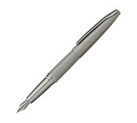 Cross 886-46FJ Pluma Estilográfica ATX Plumín Punto Fino Cepillado con Grabado de Diamante y Detalles PVD, Gris Titanio