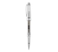 Cross Bailey 8562-1 Light Translucent Bolígrafo (tinta negra, grosor de trazo M - mediano, indeleble, modelo de tapa, paquete de regalo), transparente y cromado