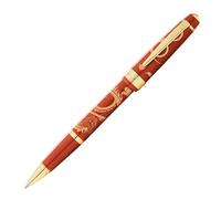 Cross Bailey Light - Bolígrafo roller (grosor de trazo F, tinta negra, incluye paquete de regalo), color ámbar/oro "Año del dragón"