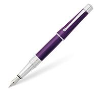 Cross Beverly - Pluma estilográfica (lacado, incluye cartucho de tinta, plumín de acero inoxidable tamaño medio), color morado