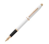 Cross Century II - Pluma estilográfica con grosor medio, color laca blanco perlado
