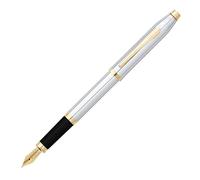 Cross Century II - Pluma estilográfica, fino, color cromo/oro