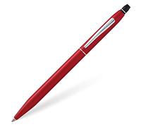 Cross Click Crimson Lacquer Ballpoint Pen with Chrome Appointments and Bonus Slim Gel Refill