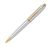 Cross Pens Bolígrafo Townsend Medalist Cromo y Oro de 23 KT