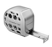 Crosstar Cinta métrica magnética de acero inoxidable con autobloqueo de 25 pies, escala de doble cara, impermeable y resistente al óxido, cinta métrica retráctil con diseño hueco para el hogar