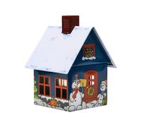 Crottendorfer - Casa de incienso de metal con portavelas - para conos de incienso tamaño M - Dimensiones: 7,2 x 7,8 x 9,8 cm - Diseño: Navidad - Fabricado en Alemania