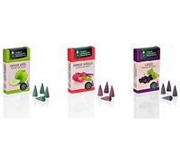 Crottendorfer Incienso original - Flor y Frutas - Manzana verde, Fresa-Vainilla y Cassis - 3x24 Stück