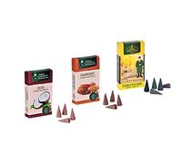 Crottendorfer Juego de 3 conos de incienso con aroma de verano del mundo, mezcla de verano, aroma a coco y especias, tamaño M, 72 unidades en total