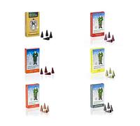 Crottendorfer Räucherkerzen Bergmann - Juego de 6 fragancias de minero + sándalo, naranja invierno, vainilla, manzana de canela + 3 fragancias reales - 144 unidades - Tamaño: M - Fabricado en Alemania