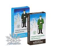 Crottendorfer Räucherkerzen Juego de 2 fragancias navideñas con aroma navideño y sueño de invierno