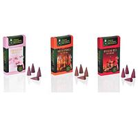 Crottendorfer Räucherkerzen Original viaje mundial - Tamaño: M - Juego de 3 - 60 unidades - Fragancias: Zen Garden + Indian Summer + Russian Red - Fabricado en Alemania