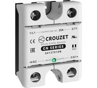 Crouzet Relé de estado sólido 84137010N 25A Voltaje de conmutación (máx.): 280 V/AC Interruptor de voltaje cero 1 unidad.