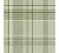 CROWN M1865 Harris Check - Papel pintado texturizado de lujo, color verde
