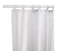 Croydex Cortina de Ducha Impermeable, Color Blanco, Lavable a máquina, PEVA