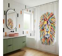 Croydex Steven Brown Lewis McZoo Cortina de Ducha, Multicolor, 1800 x 1800 cm