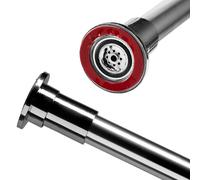 Croydex Stick 'n' Lock Plus fácil de Fix Extensible telescópica caña de Pescar con Tubo de 22 mm, Aluminio, Cromo, 8 ft 6 Inch