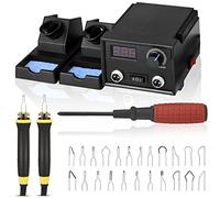 Crtkoiwa BolíGrafo Multifuncional para Pirograbado de LeñA con 23 Puntas de Pirograbado, Ajuste de Temperatura de 100 ℃ -700 ℃, Máquina de pirograbado Kit，Kit de Pirograbador de Madera
