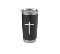 Cruz de Jesucristo para regalos cristianos para hombres, mujeres, fe Vaso térmico de acero inoxidable de doble pared