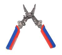 Cryfokt Alicates Pelacables para Electricista, Herramienta Multifunción 16 en 1 para Pelar, Cortar, Engarzar Cables de 0,8 Mm a 2,6 Mm, Prueba de Potencia Integrada y Alarma