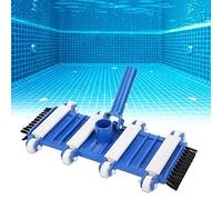 Cryfokt Cabezal de Aspiradora, Construcción de ABS Resistente, Cabezal de Cepillo Flexible para Piscina, Aspiradora de Piscina Flexible con Ruedas de Cepillo Lateral para Piscinas, Acuarios,