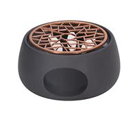 Cryfokt Calentador de Velas de té y Soporte de Material Cerámico para Uso Doméstico, Adecuado para Todas Las Tazas, Color Negro (Una Almohadilla)