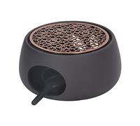 Cryfokt Calentador de Velas de té y Soporte de Material Cerámico para Uso Doméstico, Adecuado para Todas Las Tazas, Color Negro (Almohadilla C)