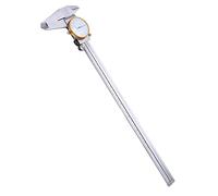 Cryfokt Calibrador de Dial de 0 300 Mm con Esfera Transparente Herramienta de Regla de Medición Manual de Acero Calibrador de Precisión de 0,02 Mm para Medición Dimensional
