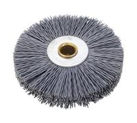 Cryfokt Cepillo Desbarbador Resistente para Máquina de Llaves con Posicionamiento de Cerdas Ajustable para una Limpieza Precisa, Cepillo de Rueda de Alambre Prensado Multifuncional de 80x20x10 Mm para