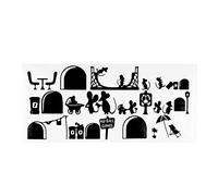 Cryfokt DIY Pegatinas de Pared con Agujero de Ratón Calcomanías Creativas