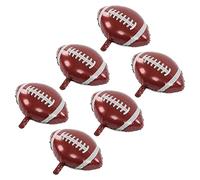 Cryfokt Globos de Fútbol, paquete de 6 Globos de Papel de Aluminio de Gran Tamaño de 22 Pulgadas con Patrones Transparentes para Decoraciones Deportivas de Fiesta de Cumpleaños