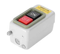 Cryfokt Interruptor de Botón de Encendido y Apagado 3P con Bloqueo Automático, Interruptor de Alimentación Duradero de CA 220 V/380 V para Control del Motor, Fácil de Cablear - 1 Unidad