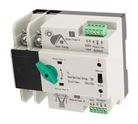 Cryfokt Interruptor de Transferencia Automática de Doble Potencia, Compacto y Confiable AC230V para Fábricas, Centros Comerciales, Hecho de Material de PC Ignífugo (125A)