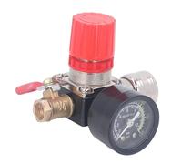 Cryfokt Kit Regulador de Compresor de Aire con Manómetro, Válvula de 4 Vías Estilo Europeo de 0 180 PSI para Herramientas Neumáticas, Regulador de Presión de Aire de Hierro Fundido con Dial de Fácil