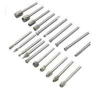 Cryfokt Lima de Rotación Pequeña para Carpintería, 20 Piezas de Broca Incisiva de Acero de Alta Velocidad, Juego de Brocas de Rotación Rápida para Grabado, Biselado, Modelado, Varilla de Válvula de