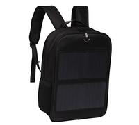 Cryfokt Mochila Solar Al Aire Libre Protección de Circuito Inteligente Mochila con Energía Solar para Campistas Negro [14W]