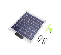 Cryfokt Panel Solar de 30 W Silicio Monocristalino Generación de Energía de Doble Cara Puertos Duales Tipo C Cargador de Teléfono Solar de Carga Rápida con Mini Ventilador Portátil Ultraligero para