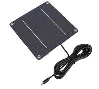 Cryfokt Panel Solar Monocristalino Impermeable de 4W para Cámaras e Iluminación Exterior, Carga Eficiente, Conexión Tipo C, Ligero