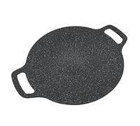Cryfokt Sartén Redonda Estilo Coreano Aluminio Antiadherente para Barbacoa Interior Al Aire Libre Camping Senderismo 1 Unidad (34cm)