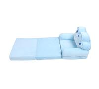 Cryfokt Sofá Convertible para Niños en Tumbona, Bonito Diseño de Dibujos Animados para Leer y Descansar, Cómoda Cama para Niños Pequeños (Blue)