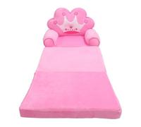 Cryfokt Sofá Convertible para Niños en Tumbona, Bonito Diseño de Dibujos Animados para Leer y Descansar, Cómoda Cama para Niños Pequeños (Pink)