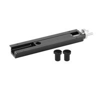 Cryfokt Tornillo de Banco Trasero para Carpintería de Aleación de Aluminio, Herramienta de Sujeción de Rápido con Orificio de 20 Mm de de 0-110 Mm, con Volante para Perforación de