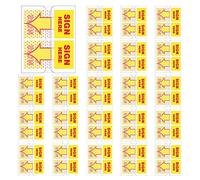 Cryofu Lote de 300 etiquetas con diseño de de signos aquí con flechas para donantes, 1 (amarillo)