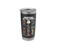 Cryptids Of The World Gráfico De Monstruos De Dibujos Vaso térmico de acero inoxidable de doble pared