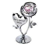Crystocraft Juego de regalo de adorno de cristal hecho con cristales de Swarovski, rosa de strass (para una madre especial)