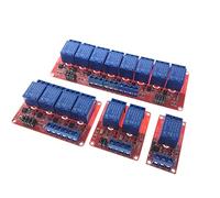CSKWLLNBC Placa de módulo relé 1, 2, 4, 8 Canales, 5V, 12V, Protector vía con Soporte optoacoplador, Disparador flanco Alto y bajo para(8 Channel 5v)