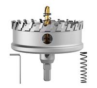 CSOOM Sierra perforadora de metal duro de alto rendimiento, cortador de agujeros TCT. Acero inoxidable y malla metálica son la elección ideal (100 mm)